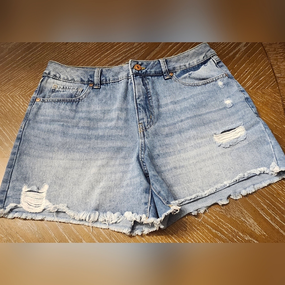 SoundStyle Hope Vintage Reunion High Rise Shorts 4" Women's Size 10 Distressed